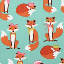 Sea Green Fox With Glasses Ribbon Fabric Robert Kaufman Fabulous Foxes Animal Fabric Fabric Fabulous Fox Pink Fox Pet Fox