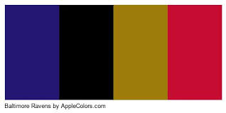 The baltimore ravens team uniform colors vary depending on gameday and situation, but their the baltimore ravens were made when the cleveland browns decided to relocate to baltimore. Baltimore Ravens Team Colors National Football League Applecolors