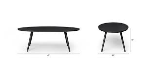 Halden Dark Charcoal Oval Coffee Table In 2020 Coffee Table Oval Coffee Tables Coffee Table Accents