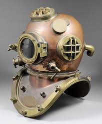 Feel safe and secure leagues under the sea by choosing one of our fine commercial and deep sea diving helmets. Early 20th C Brass And Copper Diving Helmet I Have Always Wanted One Of These Is That Weird That S Weird Right Diving Helmet Diving Deep Sea Diving