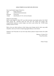 Contoh surat perjanjian hutang tentu saja dibutuhkan pihak pemberi pinjaman. Contoh Surat Hutang Piutang Perorangan Matamu