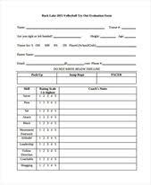 Volleyball Tryout Evaluation Form Sample Volleyball Evaluation Forms 7 Free Documents In Word Pdf Evaluation Form Volleyball Tryouts Volleyball