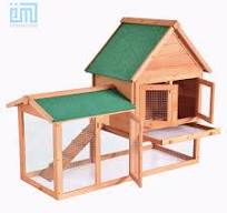 GMTPET Factory OEM Wooden Rabbit Cage for Garden Two Layer Rabbit Pet  Houses Cages Wholesale Customized Rabbit Hutch