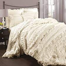 Now availible in 9 colors and all sizes. Amazon Com Lush Decor Belle 4 Piece Ruffled Comforter Set With Bed Skirt And 2 Pillow Shams King Ivory Home Kitchen