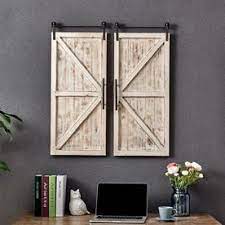 Firstime 34 In H X 14 In W Wood Wall Accent Lowes Com Wooden Wall Plaques Shutter Wall Decor Shutter Decor