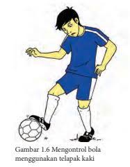 Awalan dilakukan dengan posisi badan berdiri di belakang bola. Analisis Keterampilan Gerak Mengontrol Bola Telapak Punggung Kaki Dada Paha Dan Menggunakan Perut