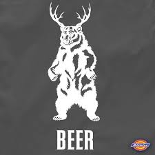 Deer Bear X3d Beer Home Brewers Work Shirt The Classic Beer Drinkers Shirt Brewing Work Shirt Concept Made P Bear Deer Beer Beer Bear Craft Beer Shirts