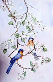 Excited To Share The Latest Addition To My Etsy Shop Bluebird Wall Decor Original Art Watercolor Pr Watercolor Flowers Paintings Bird Prints Bird Wall Art