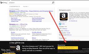 Free 3 Amazon Gift Card From Bing Search The Word Amazon The Black Bar In The Pic Should Appear Click Si Free Amazon Products Amazon Gift Cards Gift Card