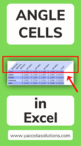 See How To Angle Cells In Excel To Make Your Spreadsheet More Visually Interesting Using Diagona Microsoft Excel Tutorial Microsoft Excel Formulas Excel Hacks