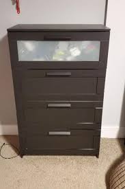 Crafted from engineered wood, it showcases a 54.25 tall vertical silhouette, featuring a rustic whitewashed finish for neutral and airy appeal. Ikea Dresser Like New Black Classifieds For Jobs Rentals Cars Furniture And Free Stuff