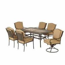 Each piece is designed with a transitional update of the classic slatted outdoor furniture beloved in england for… Martha Stewart Patio Furniture Martha Stewart Living Oleander Savanna 7 Piece Patio