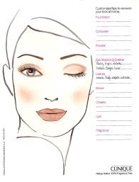 Printable Makeup Face Charts Saubhaya Makeup