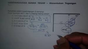 T1/ t2 = 0,5 x 20 (9,8) = 98 n. Tutorial Kesetimbangan Benda Tegar 3 Menghitung Tegangan Tali Fisika Sma Youtube