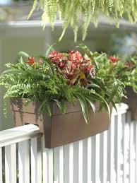 Deck, balcony and porch railing planters. Deck Planter For 2x4 Or 2x6 Railings Gardener S Supply