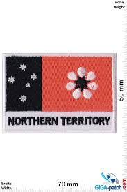 The northern territory flag differs greatly from the rest of the australian state flags, as it does not include the british ensign. Northern Territory Northern Territory Flag Patch Back Patches Patch Keychains Stickers Giga Patch Com Biggest Patch Shop Worldwide