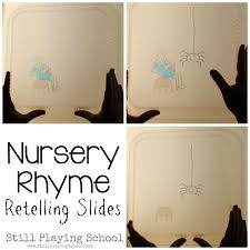 Nursery Rhyme Retelling Slides On The Light Table Nursery Rhymes Nursery Rhymes Activities Light Table