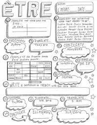 French Verb Etre Worksheet Verb Conjugation Translation No Prep Je Suis Preterite Spanish Spanish Language Learning Spanish Verbs