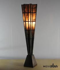 Torch Table Lamp Faded Art Mirrored Glass Metal Handcrafted Light Lighting