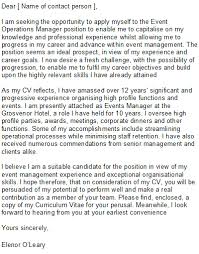 Cover Letter Sample For Event Manager Sample Cover Letter For Analyst Position