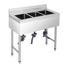 mophorn 3 compartment stainless steel