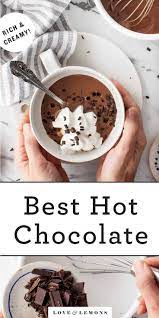 Homemade Hot Chocolate Love And Lemons Recipe In 2021 Homemade Hot Chocolate Hot Chocolate Recipe Homemade Hot Chocolate Recipes