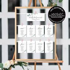 Wedding Seating Plan Template Hanging Seating Cards