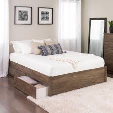 Oleanna storage platform bed by zip code design rugs. Prepac Select Drifted Gray Queen 4 Post Platform Bed With 4 Drawers Dbsq 1302 4k The Home Depot