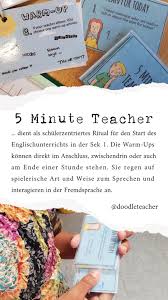 5 Minute Teacher Warm Ups Paket Englischunterricht Deutsch Unterricht Spanisch Unterricht