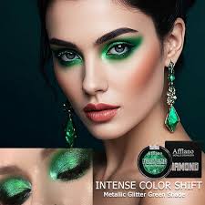 Amazon.com : Afflano Green Glitter Eyeshadow Makeup, Chrome Emerald Green  Eyeshadow palette Instant Color, Highly Pigmented, Metallic Shimmery Frost  green Eye Shadow for St Patricks Wicked Sparkle Eye Face Makeup : Beauty