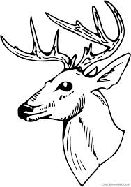 Deer or true deer are hoofed ruminant mammals forming the family cervidae. Deer Head Coloring Pages Deer Head Black And Printable Coloring4free Coloring4free Com