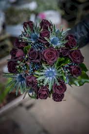 40 Adorable Halloween Wedding Bouquet Ideas Using Black Roses Vis Wed Navy Wedding Flowers Halloween Bouquets Thistle Wedding