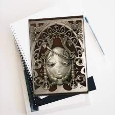 Grimoire Weiss Hard Cover Journal Ruled Line - Etsy
