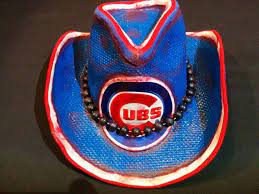 Chicago Cubs Mlb Western Straw Cowboy Hat Est Size 7 0 Or 56 Cm Beaded Hat Band Cowboy Hats Party Beads