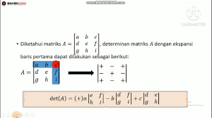Diketahui sebuah matriks a ordo 4x4 seperti dibawah ini : Determinan Matriks Ordo 3x3 Metode Kofaktor Enak