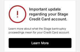 The company is looking for a sale of. Stage Credit Card Home