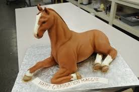Die pferde torte zeigt ein weißes pferd auf einer grünen wiese und im hintergrund ist der sonnenaufgang zu sehen. Horse Cake 3d Lustige Torten Realistische Kuchen Cupcake Kuchen