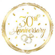 Bol Com Haza Original Folieballon 30 Jarig Huwelijk 45 Cm