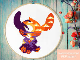 Lot of cross stitch patterns for babies disney pooh + omni book & hummel + more. Lilo And Stitch Cross Stitch Pattern Disney Counted Cross Stitch Chart Landscape Cross Stitch Hoop Art Cross Stitch Art Cross Stitch Cross Stitch Patterns