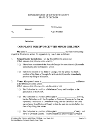 Have been a resident of the state of georgia for more than six (6) months immediately prior to filing this action. Georgia Abandonment Divorce Fill Online Printable Fillable Blank Pdffiller