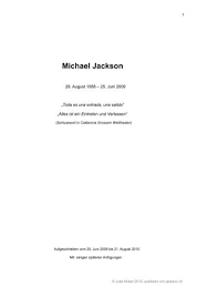 2009 behaupteten mehrere insider gegenüber dem. Michael Jackson Swiss Michael Jackson Community