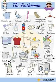 Bathroom Vocabulary Bathroom Accessories Furniture 7esl