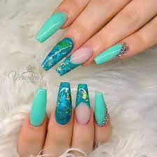 Matte black chevron nails design is a trendy and modern idea. 50 Awesome Coffin Nails Designs You Ll Flip For In 2020