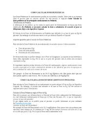 Dosis Pediatricas Pdf Medicamentos Con Receta Concentracion