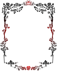 Rose Decorative Frame Png Clip Art Image Paper Flower Pattern Printables Paper Flower Patterns Clip Art Frames Borders