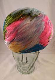 Christian Dior Multi Colored Feather Hat Feather Hat Christian Dior Coloured Feathers