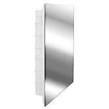 Recessed or surface mount bathroom medicine cabinet, with a sleek mirrored surface inside and outside, add a classic touch to your bathroom or powder room. Jensen B7733 Focus 16 X 26 Recessed Medicine Cabinet Plumbersstock