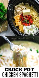 The Best Crock Pot Chicken Spaghetti Recipe Crockpot Recipes Slow Cooker Crockpot Recipes Easy Recipes