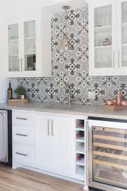 Black And White Spanish Tile Backsplash Affordable Ceramic Patterned Tile Backsplash And Flooring Cc And Mike Kitchen Decor Tiles Patterned Tile Backsplash Kitchen Interior