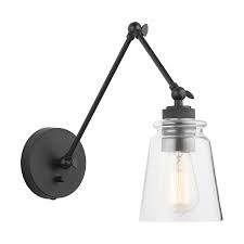 Upton brushed nickel led sconce. Bellevue Ca9d344a Mb Matte Black Single Light 26 Tall Bathroom Sconce Lightingdirect Com Bathroom Sconces Black Wall Sconce Wall Lights